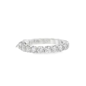 14K White Gold 2.01ct Diamond Anniversary Women's Wedding Band