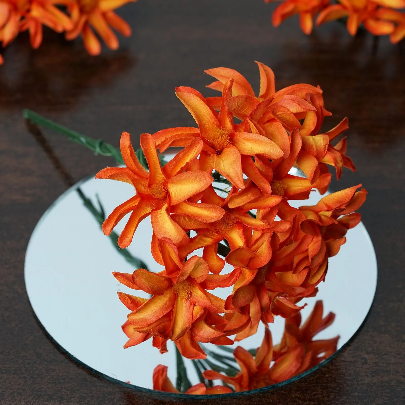 72 Poly Orange Hybrid Paper Craft Lily Flowers Corsage and Boutonniere Wedding Home Craft Decor