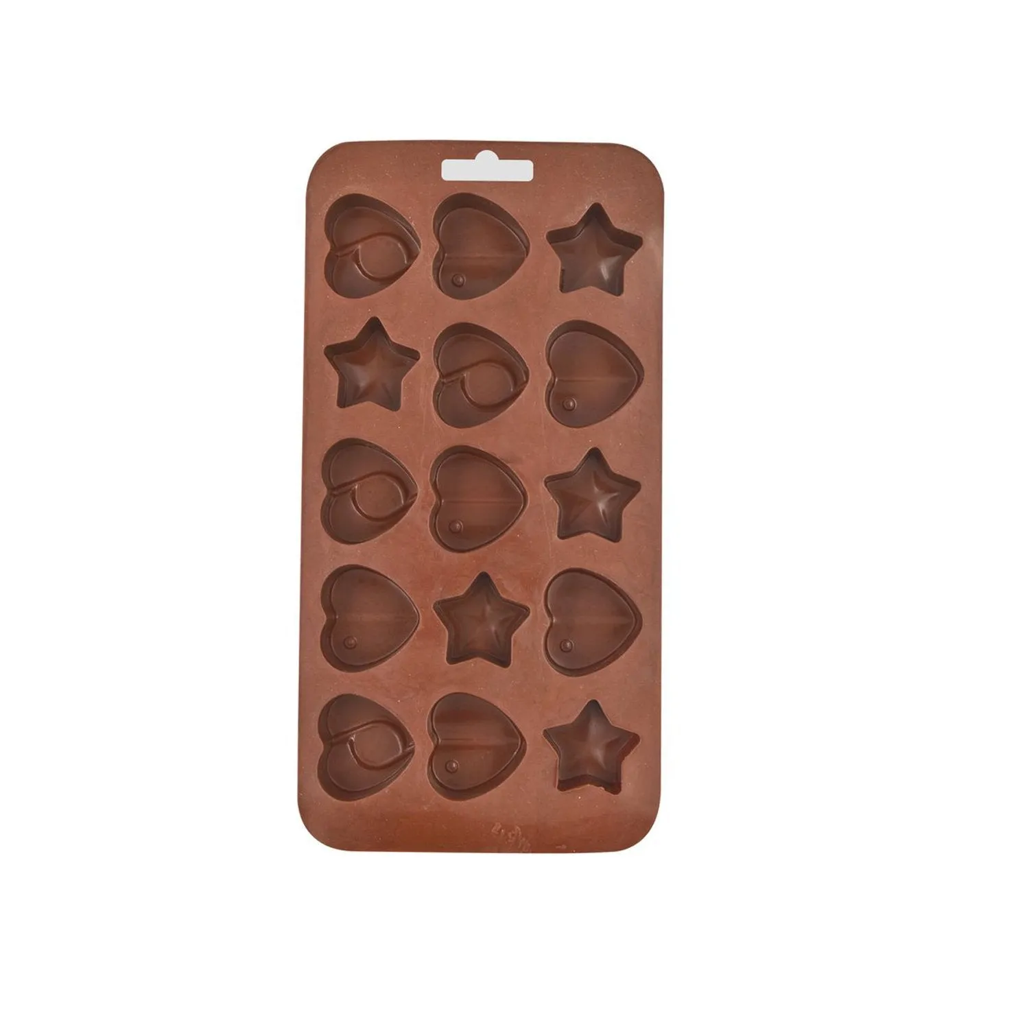 7614 Silicone Food Grade Reusable Non-Stick Multi Shape 15 Cavity Chocolate Mold