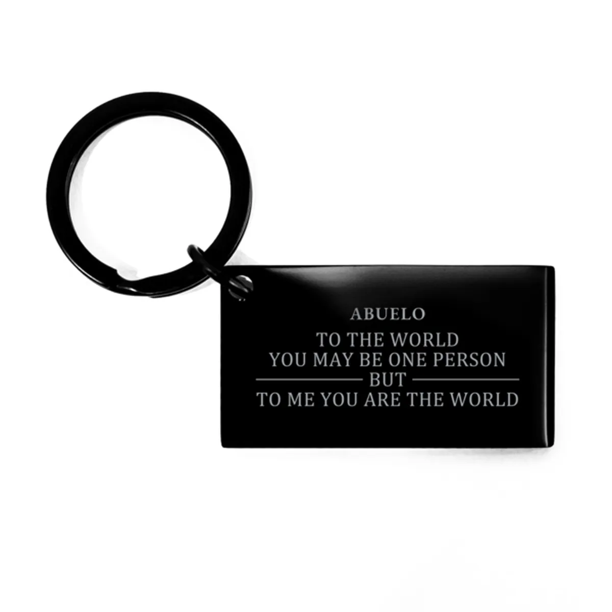 Abuelo Gift. Birthday Meaningful Gifts for Abuelo, To me You are the World. Standout Appreciation Gifts, Keychain for Abuelo