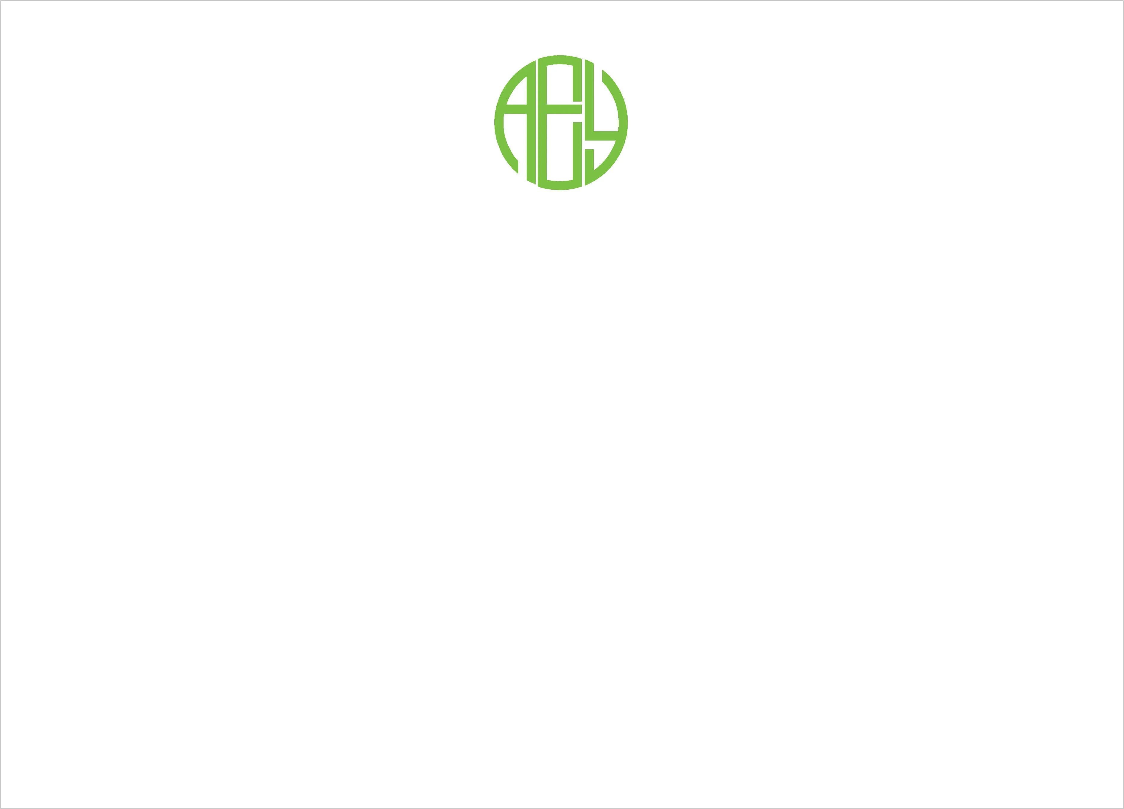 Allie Monogram Note Cards