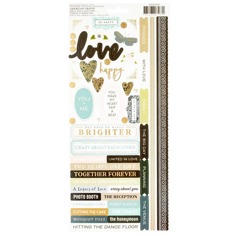 American Crafts A Perfect Match Cardstock Stickers 6"x 12" 109/Pkg - Icons*