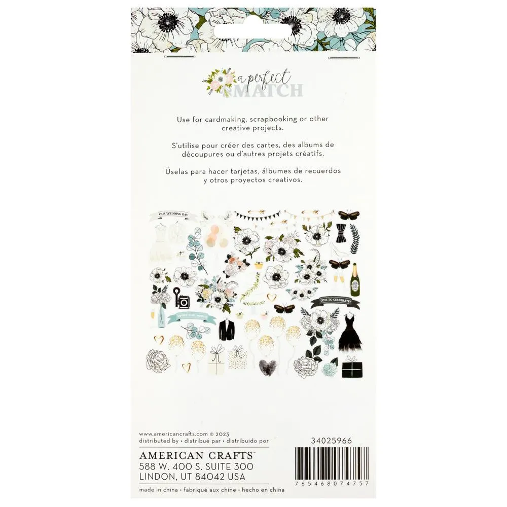 American Crafts A Perfect Match Ephemera Die-Cuts 61/Pkg - Icons*