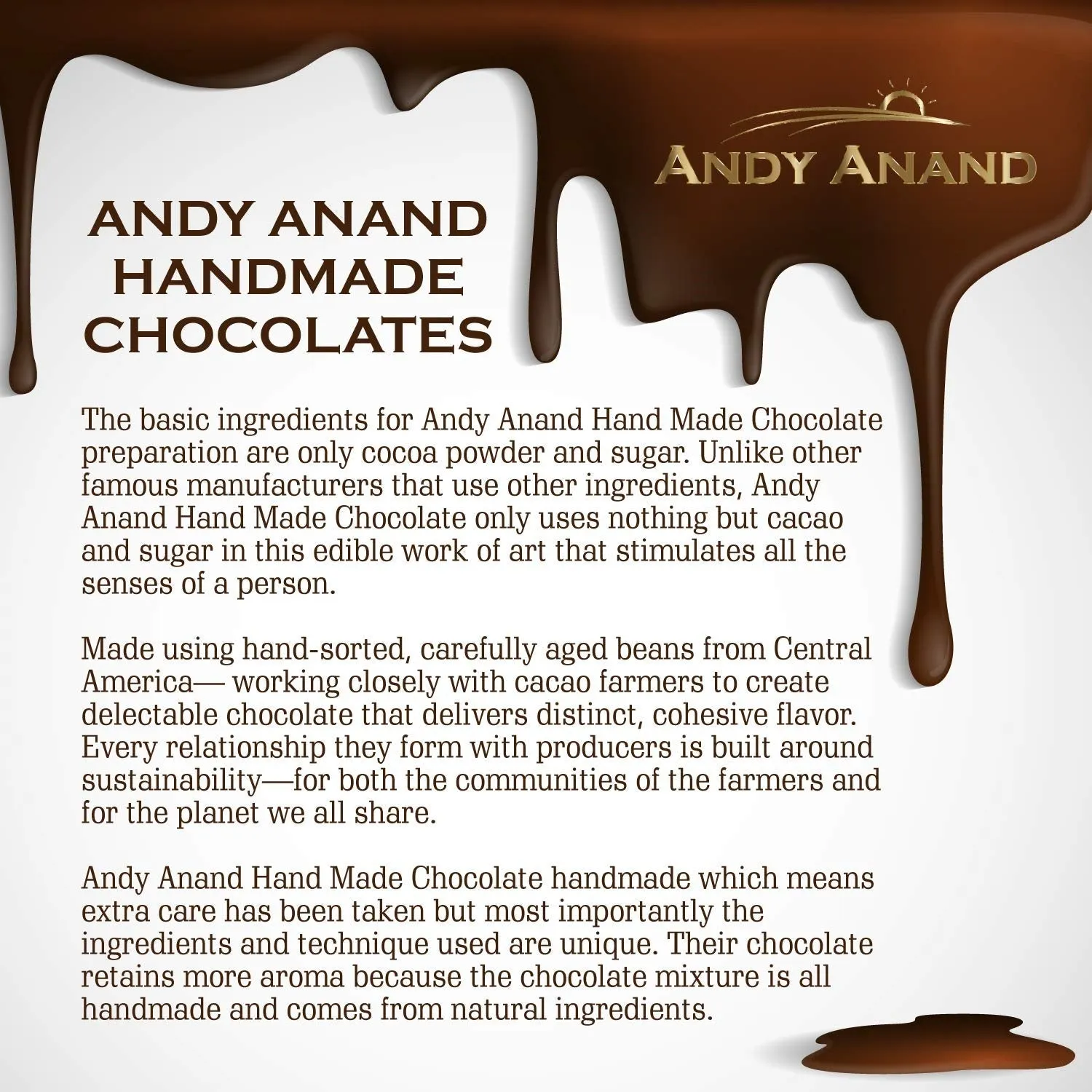 Andy Anand Gourmet Italian Dark Chocolate Truffles Gift Box - 12 Pieces, 5 Flavor, Chocolate Truffles for Christmas - Perfect for Any Occasion