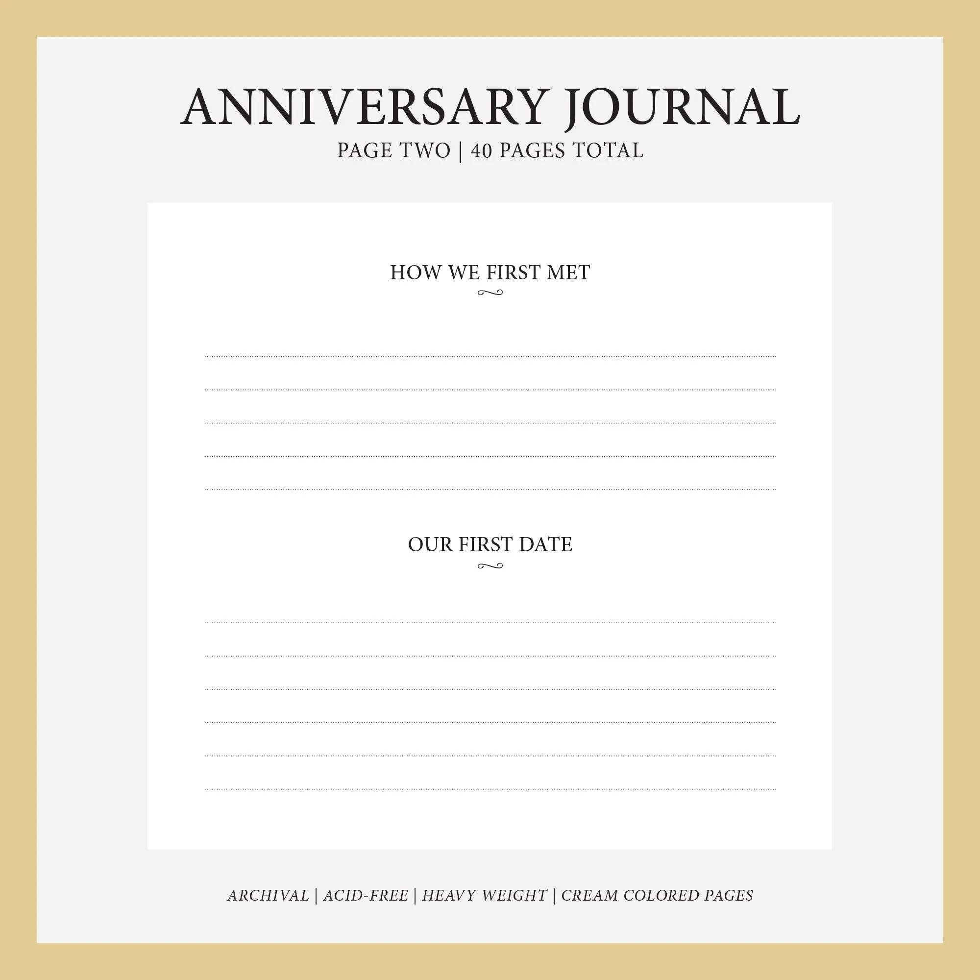 Anniversary Journal | Cover: Misty Blue Silk | Available Personalized