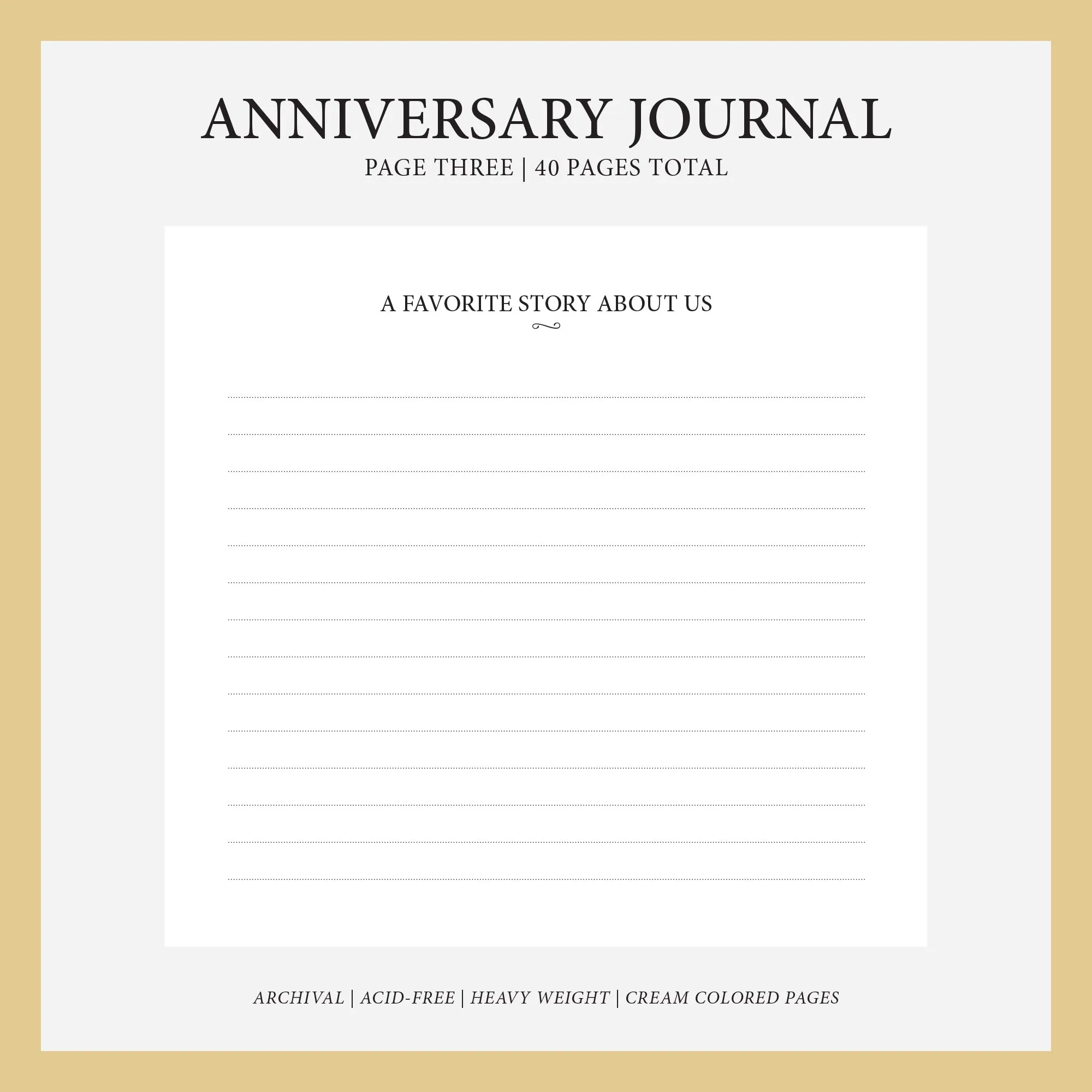 Anniversary Journal | Cover: Misty Blue Silk | Available Personalized