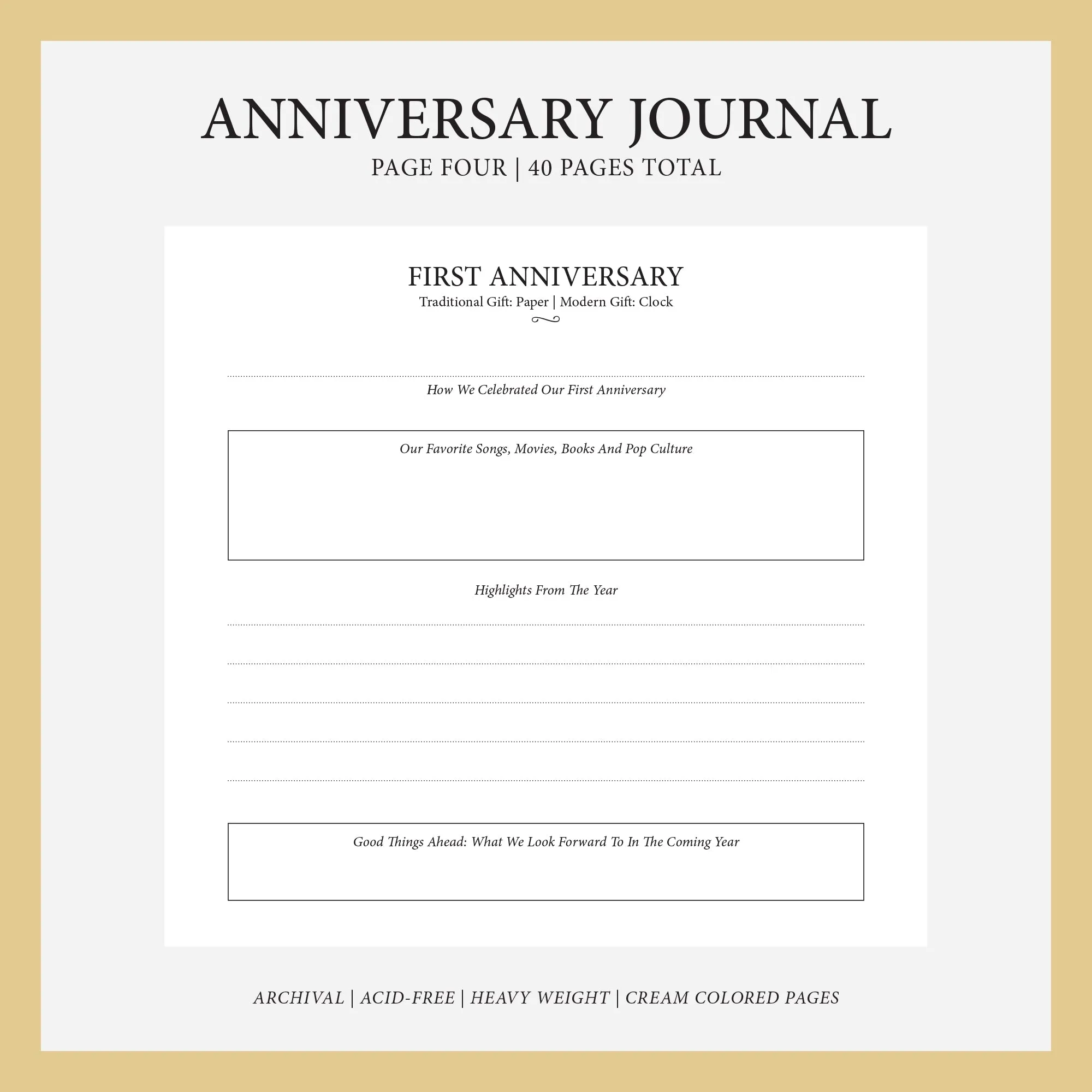 Anniversary Journal | Printed Cover: Bougainvillea | Available Personalized