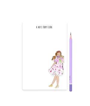 Berries   Flowers Fashionista Personalized Notepad