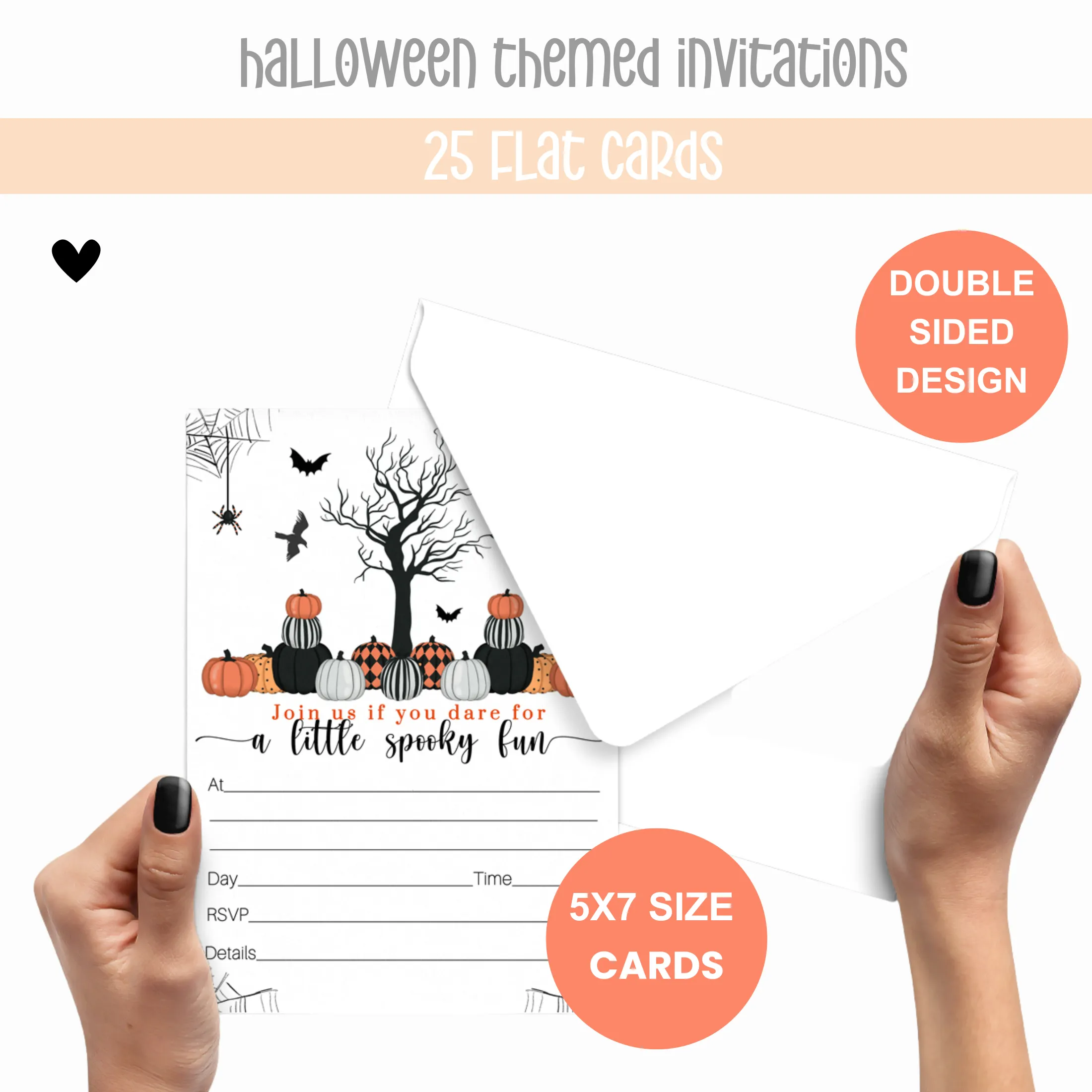 Bewitched Halloween Invitations - 25ct, Versatile, 5x7