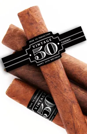 Black Birthday Cigar Bands