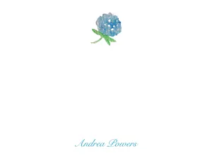 Blue Hydrangea Stationery Set