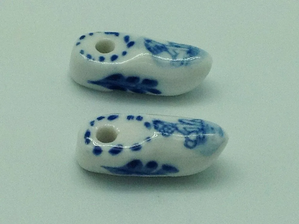 Ceramic Dutch Wooden Shoe Pair for beads