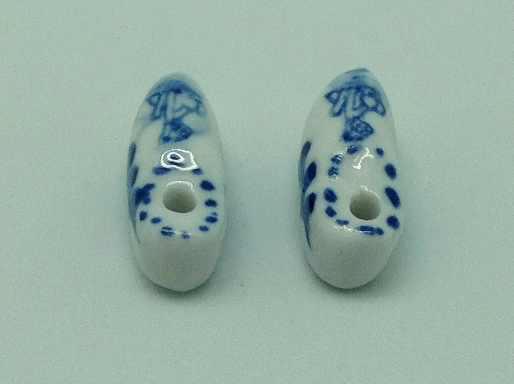 Ceramic Dutch Wooden Shoe Pair for beads