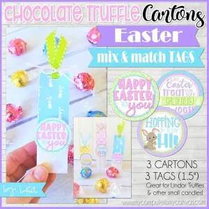 Chocolate Truffle Cartons & Tags {EASTER} PRINTABLE