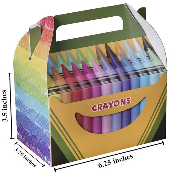 Crayon Paper Treat Boxes 20 Pack S 6.25" X 3.75" X 3.5"