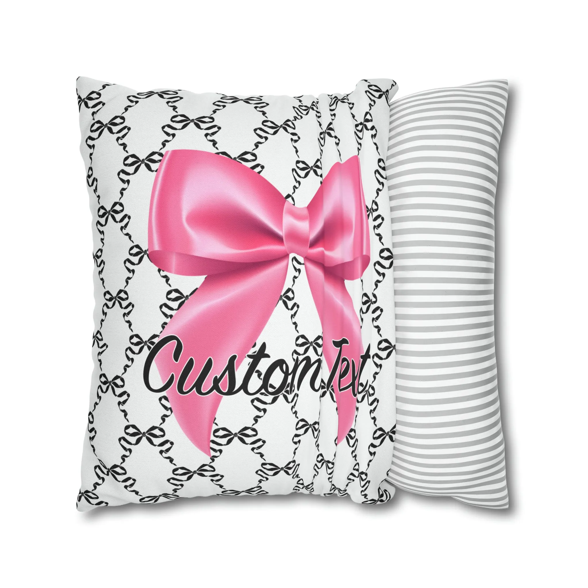 Custom Text Coquette Aesthetic Throw Pillow