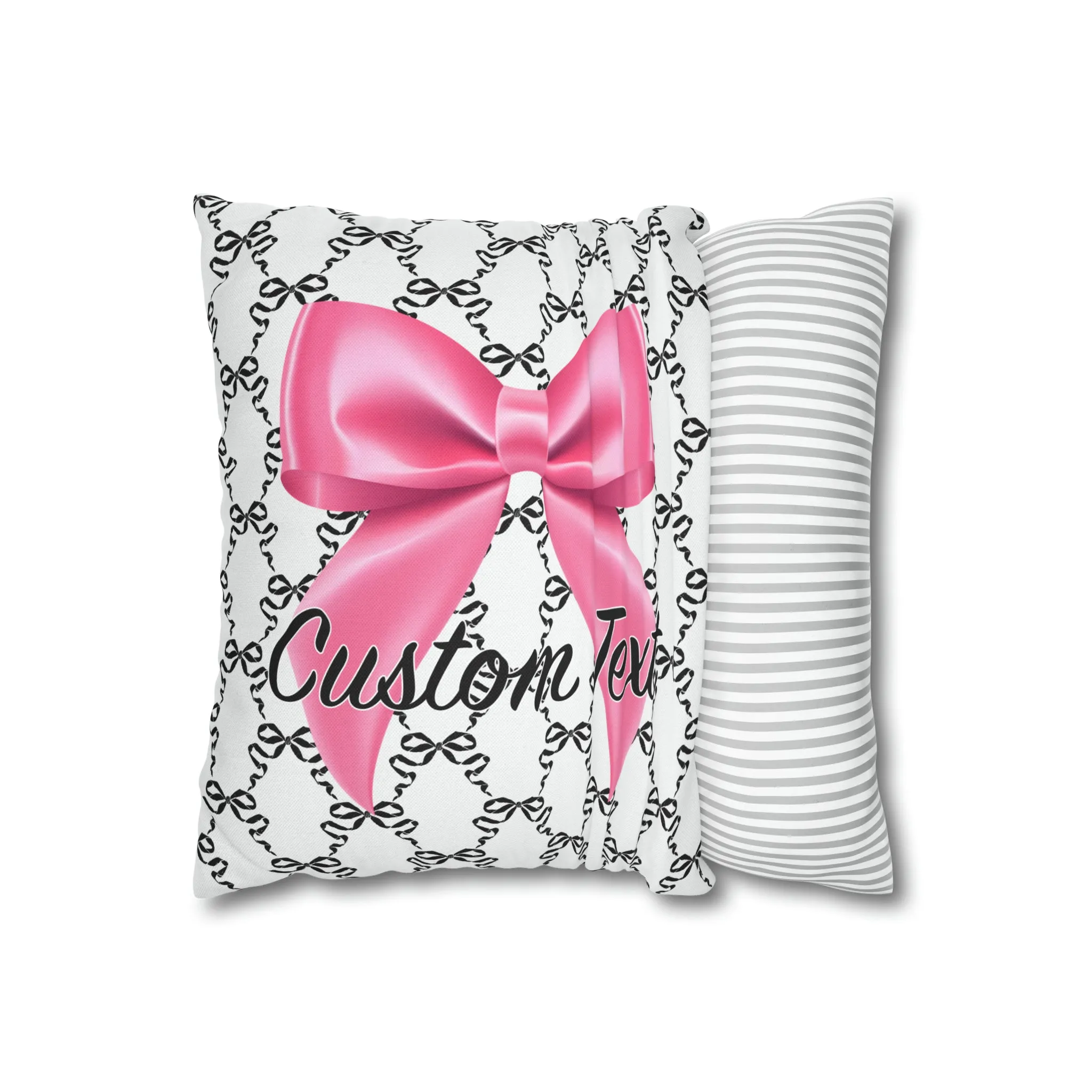 Custom Text Coquette Aesthetic Throw Pillow