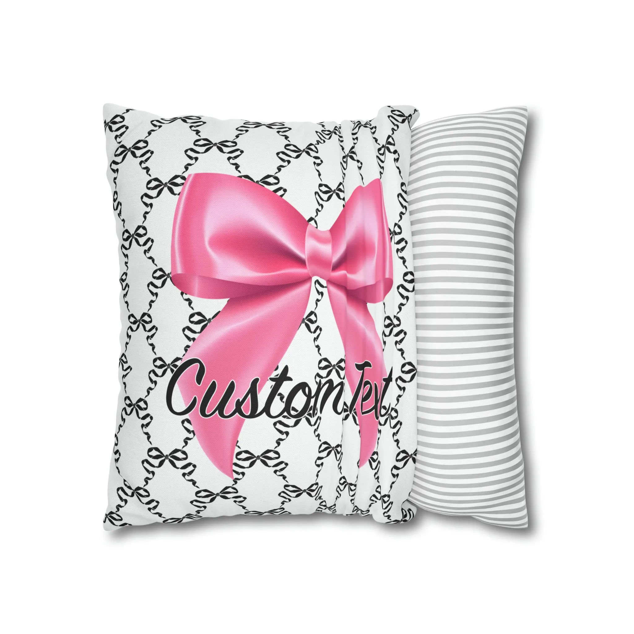 Custom Text Coquette Aesthetic Throw Pillow