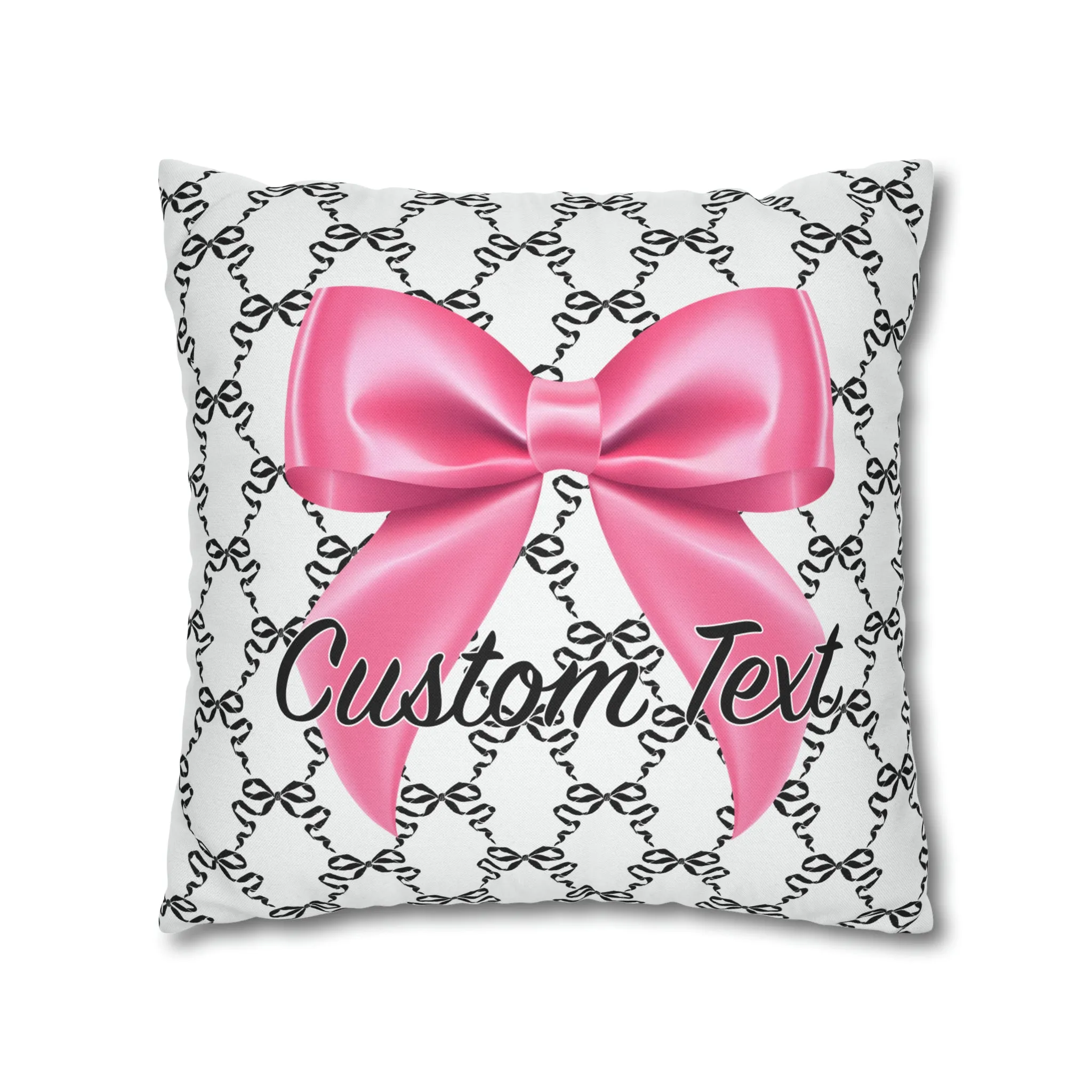 Custom Text Coquette Aesthetic Throw Pillow