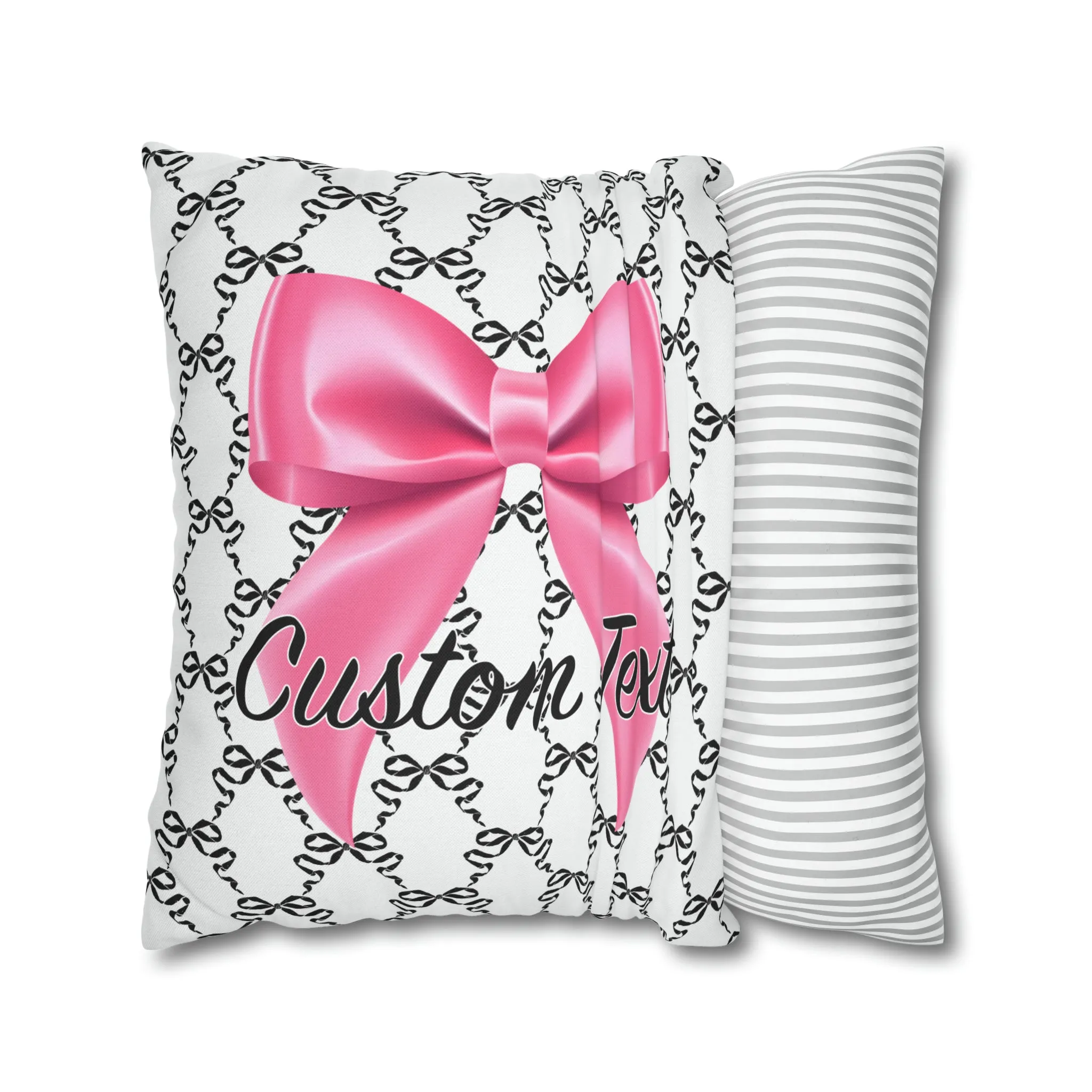 Custom Text Coquette Aesthetic Throw Pillow