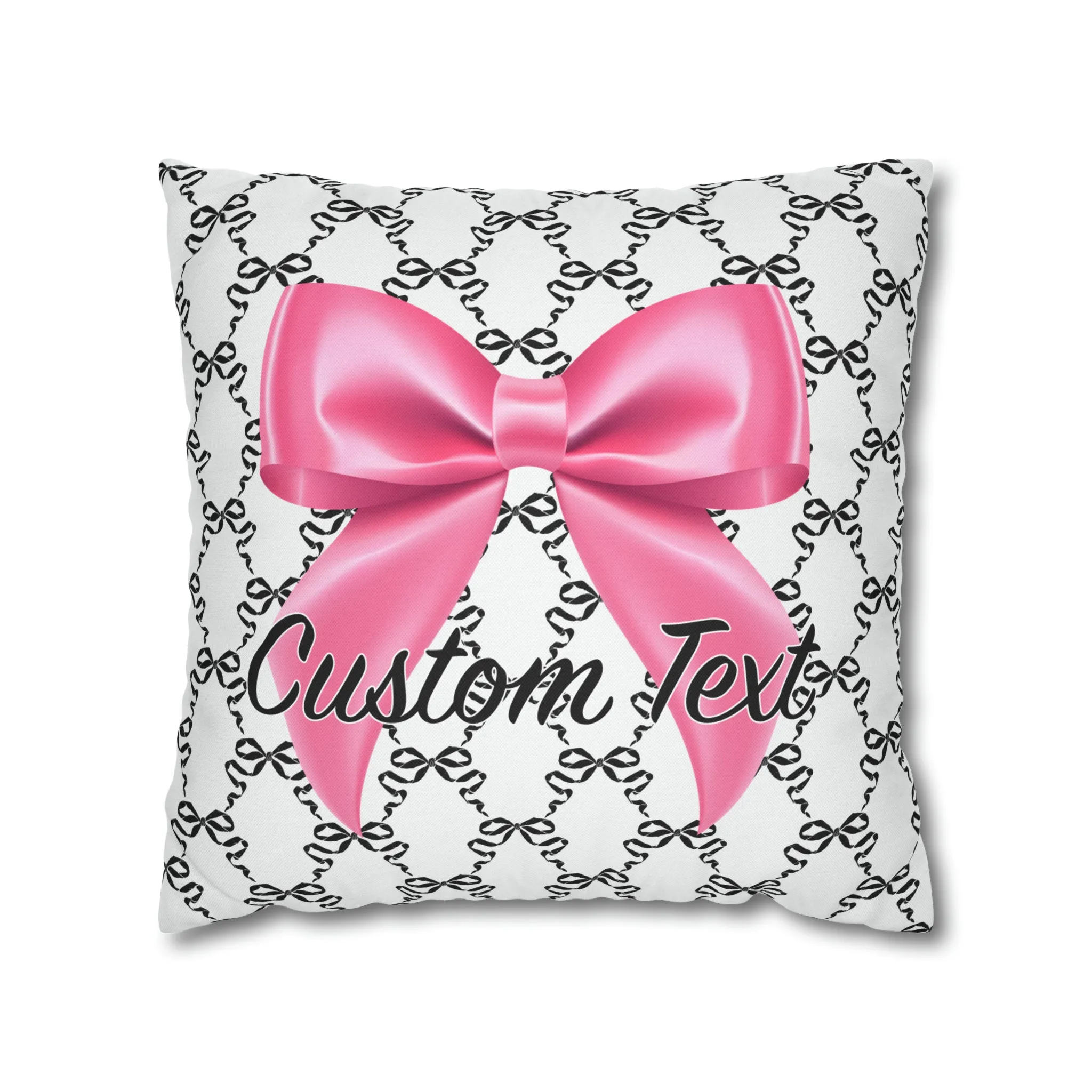 Custom Text Coquette Aesthetic Throw Pillow