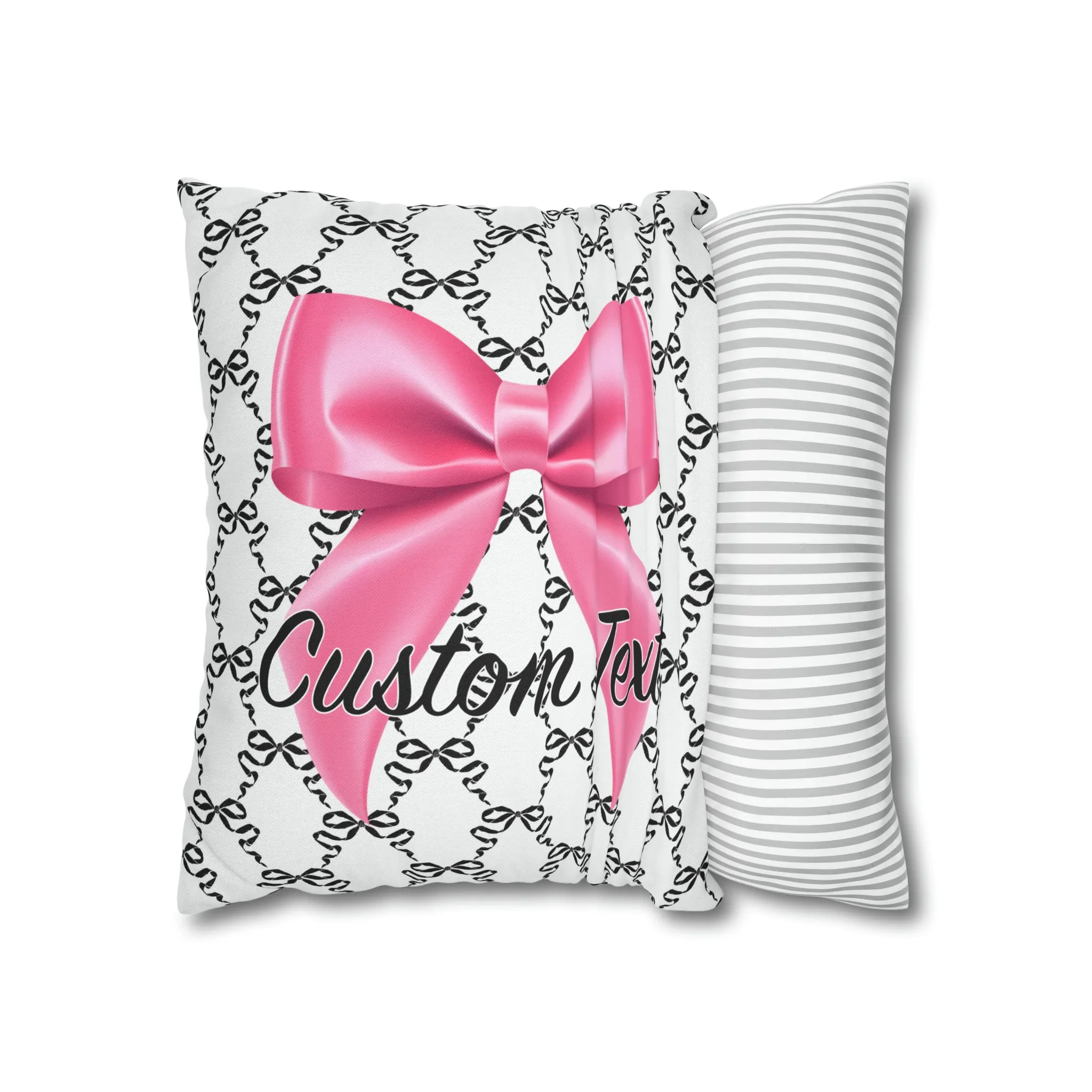 Custom Text Coquette Aesthetic Throw Pillow