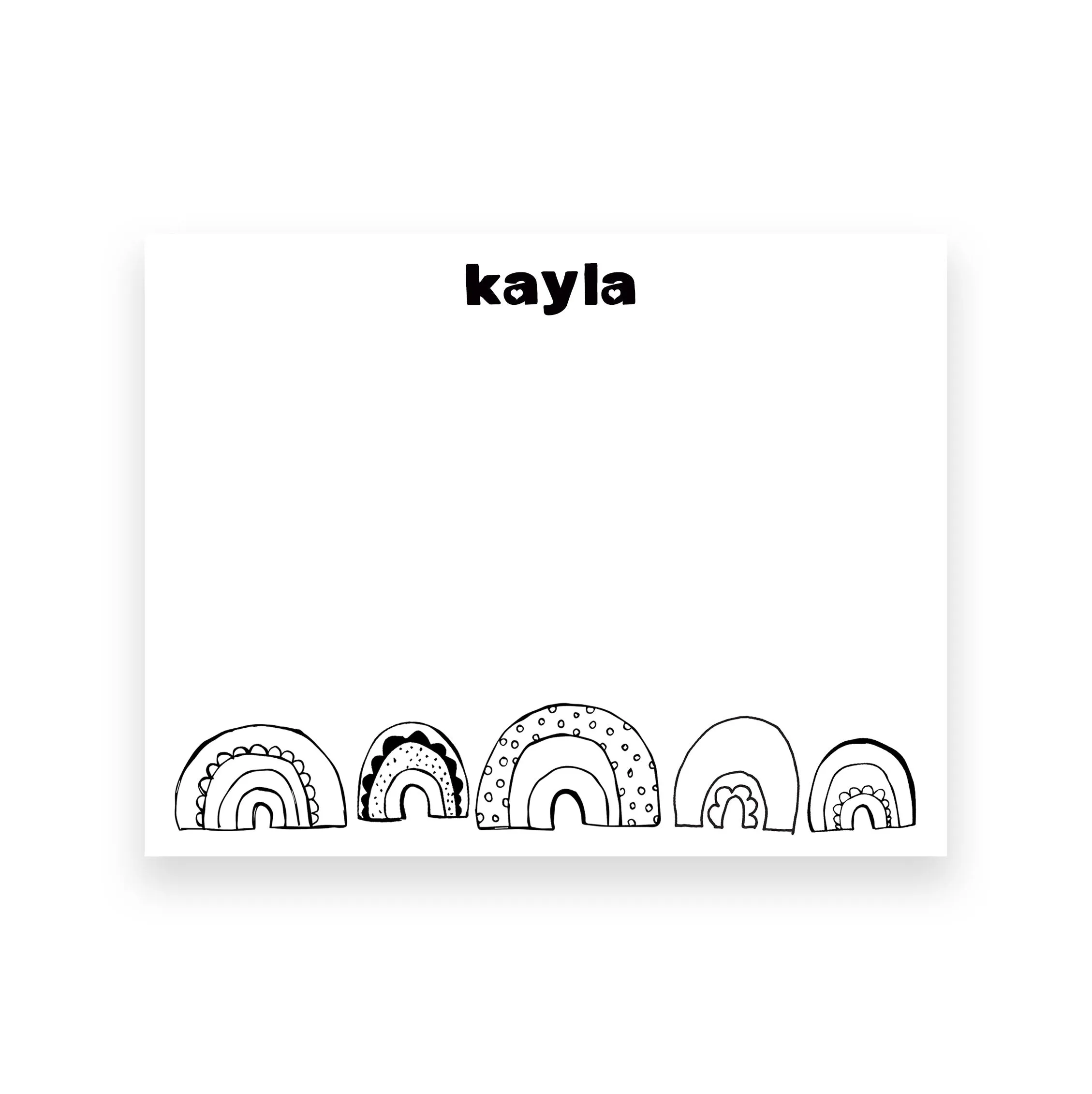 Cute Rainbows Personalized Stationery