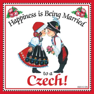 Czech Gift For Women Magnet "Married to Czech"