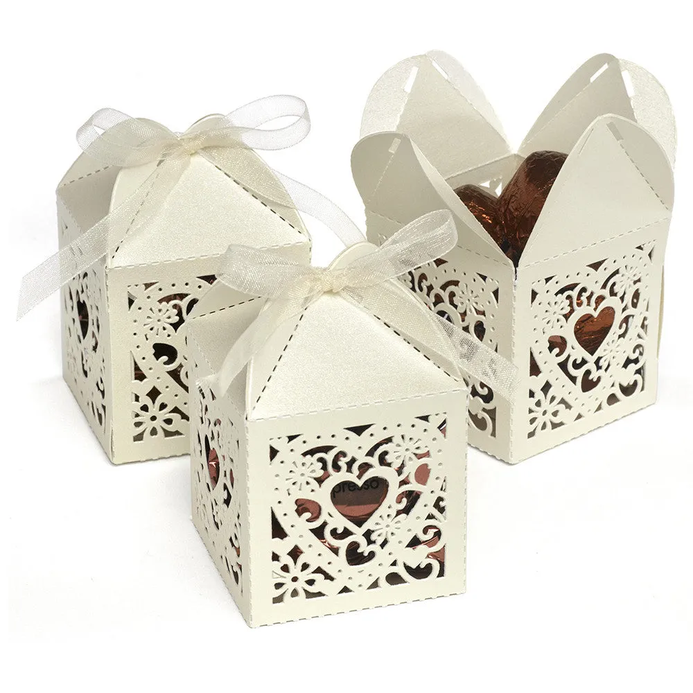 Decorative Die Cut Wedding Favor Boxes (Pack of 25)