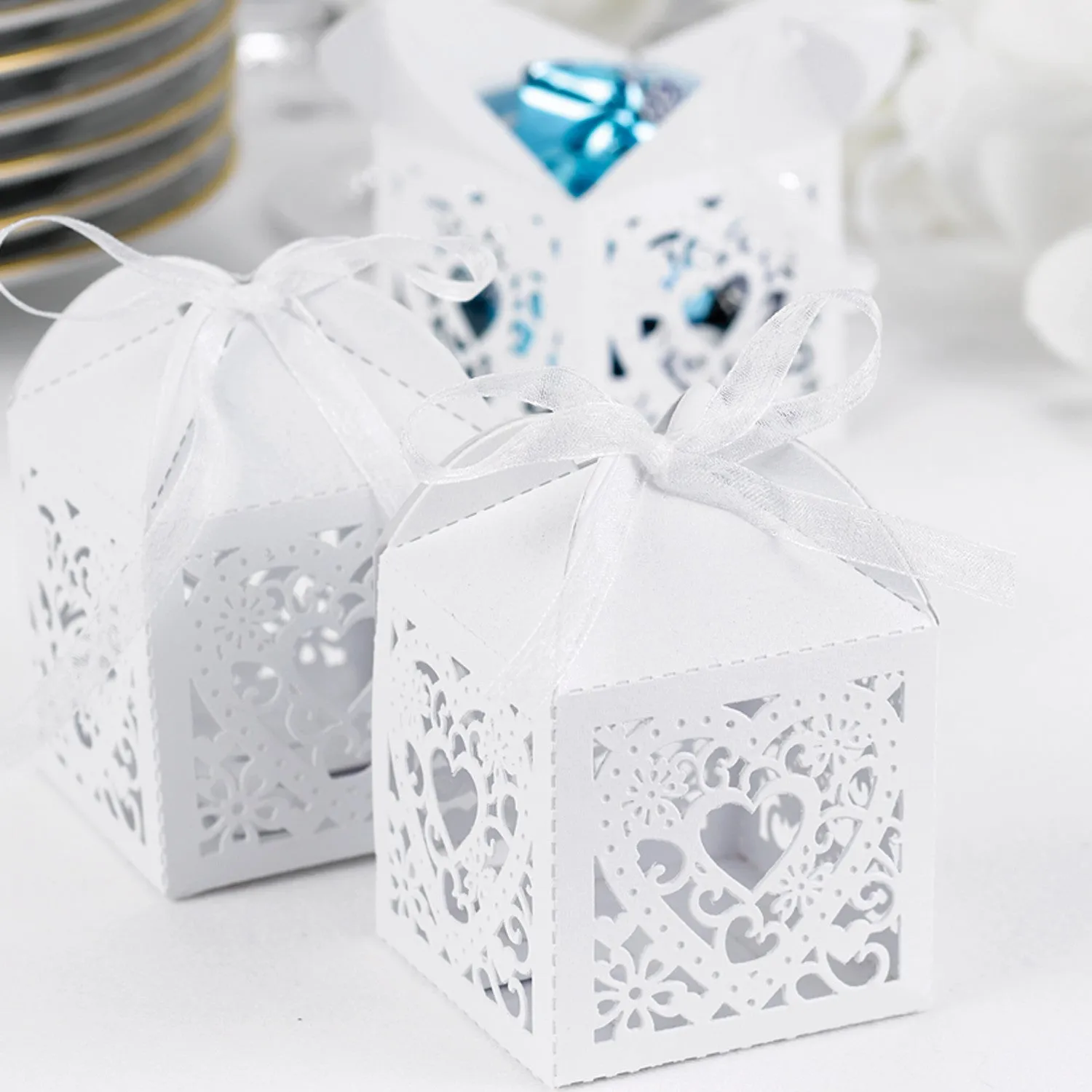 Decorative Die Cut Wedding Favor Boxes (Pack of 25)