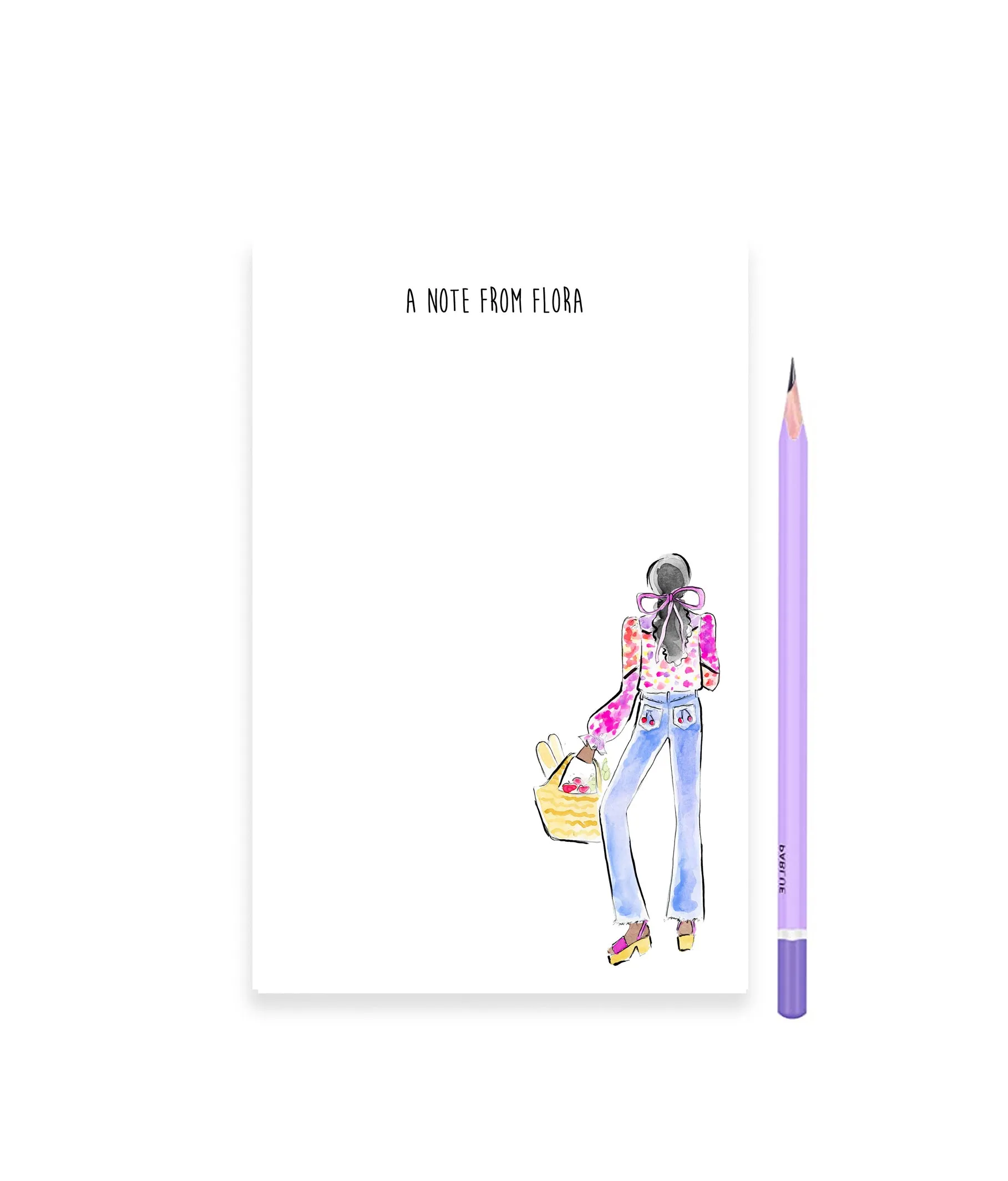 Denim   Bow Fashionista Personalized Stationery Desk Set