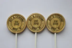 Destination Wedding Lollipops 5-piece set by I Want Candy!