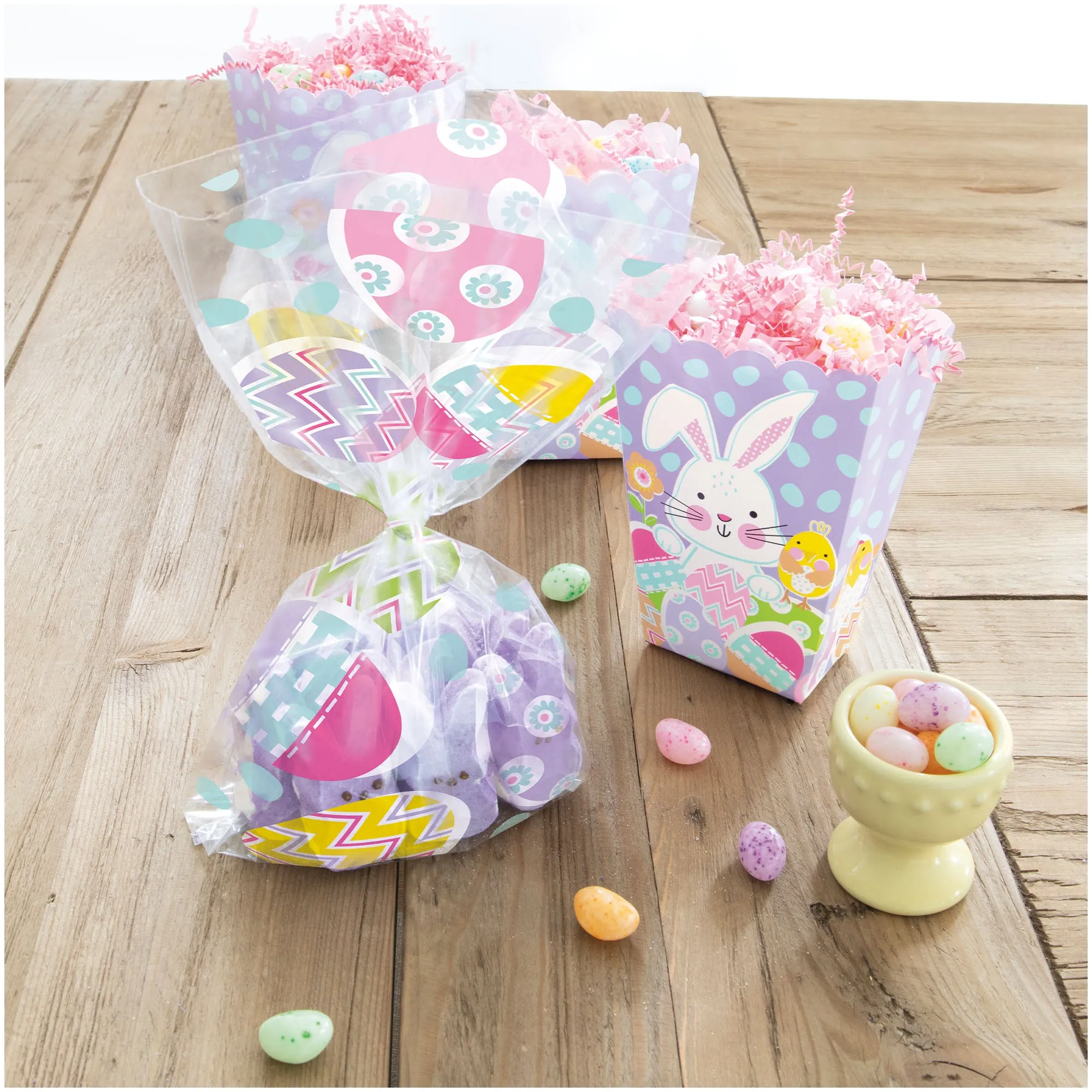 Easter Bunny Rabbit Lavender Treat Boxes & Party Favor Boxes, 12 Count