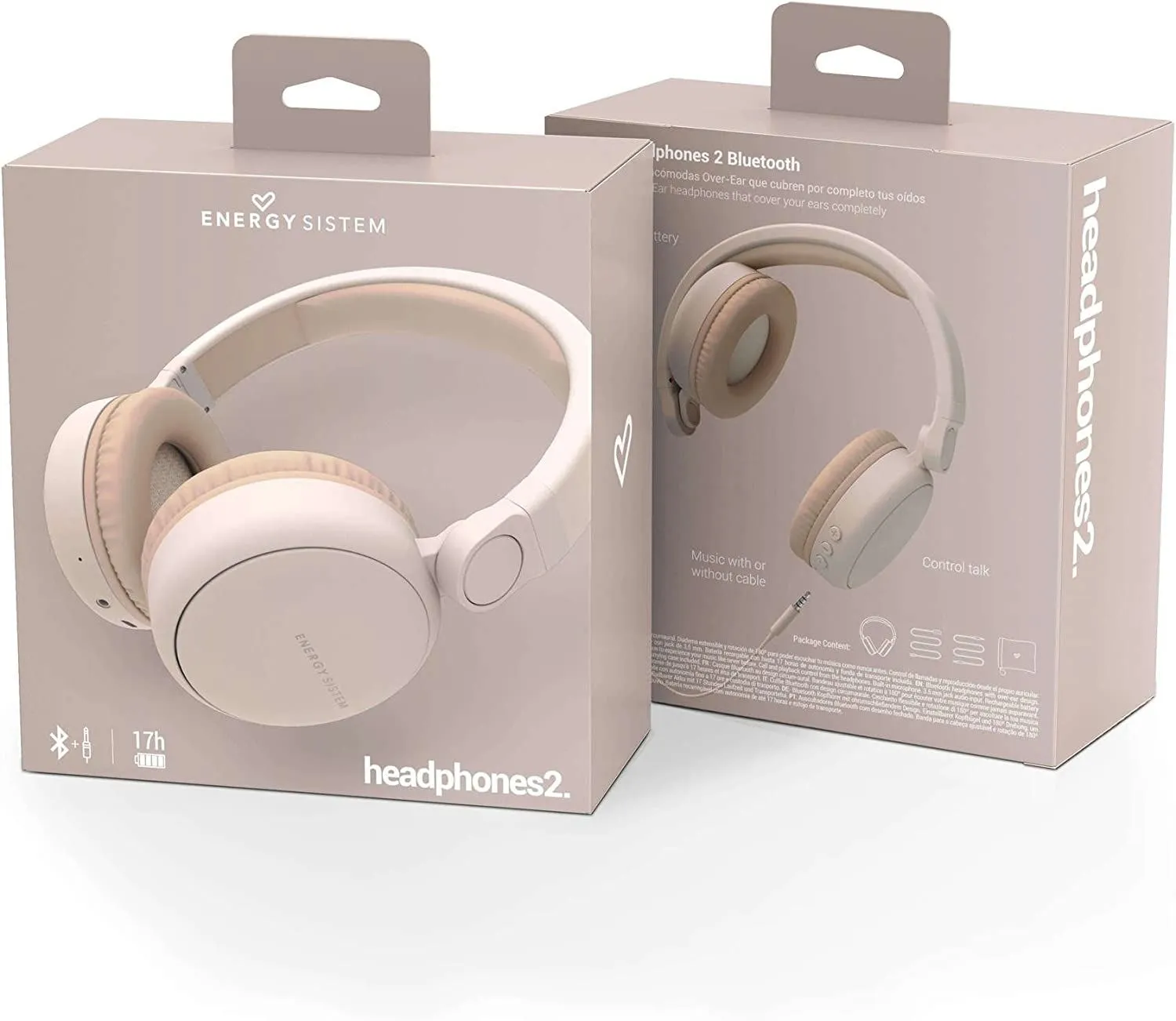 Energy Sistem Audio Bluetooth Headphones 2 Beige - 445622