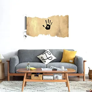 GADGETS WRAP Printed Wall Decal Sticker Scratched Paper Style Wall Decal (90cm x 50cm) - Paper Hand