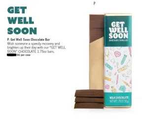 Get Well Soon 1.75oz Milk Chocolate Bar - gourmet delicious