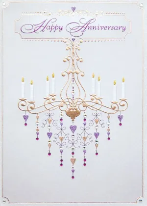 GREETING CARD - ANNIVERSARY - DD -  CHANDELIER