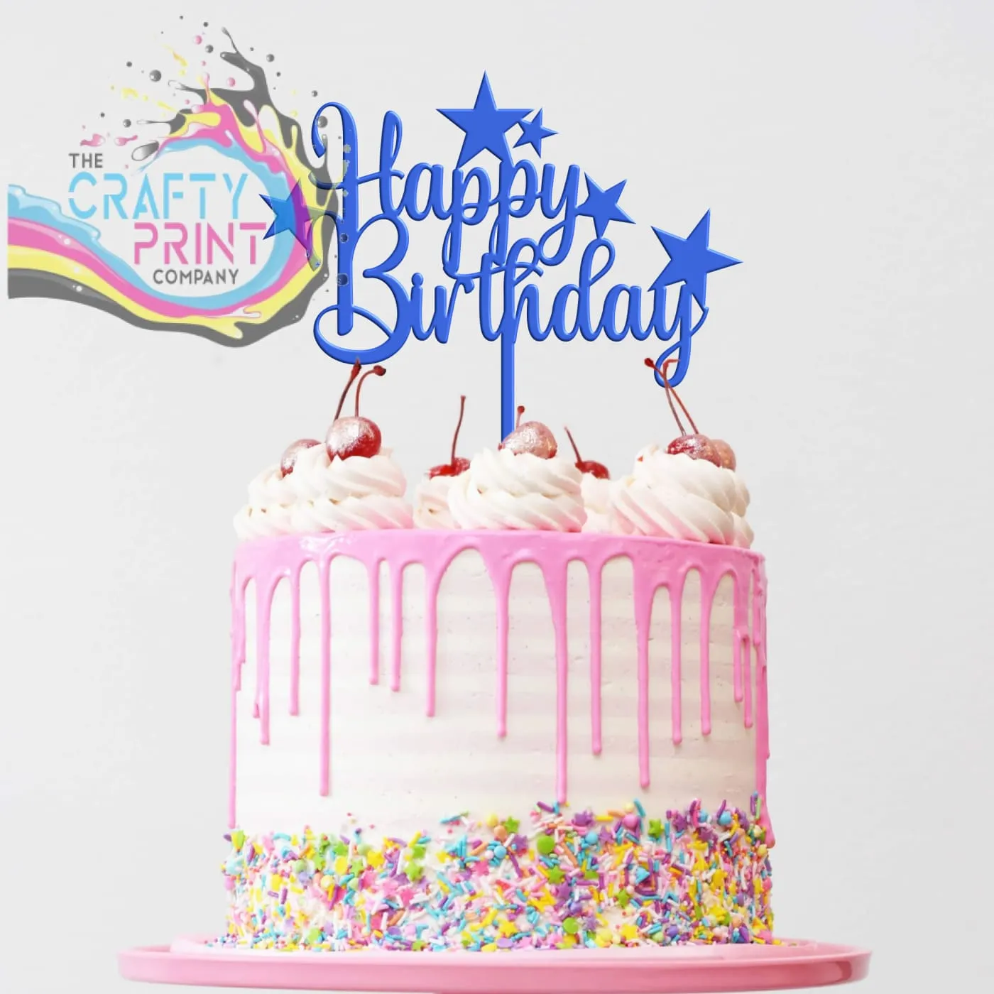 Happy Birthday Acrylic Cake Topper