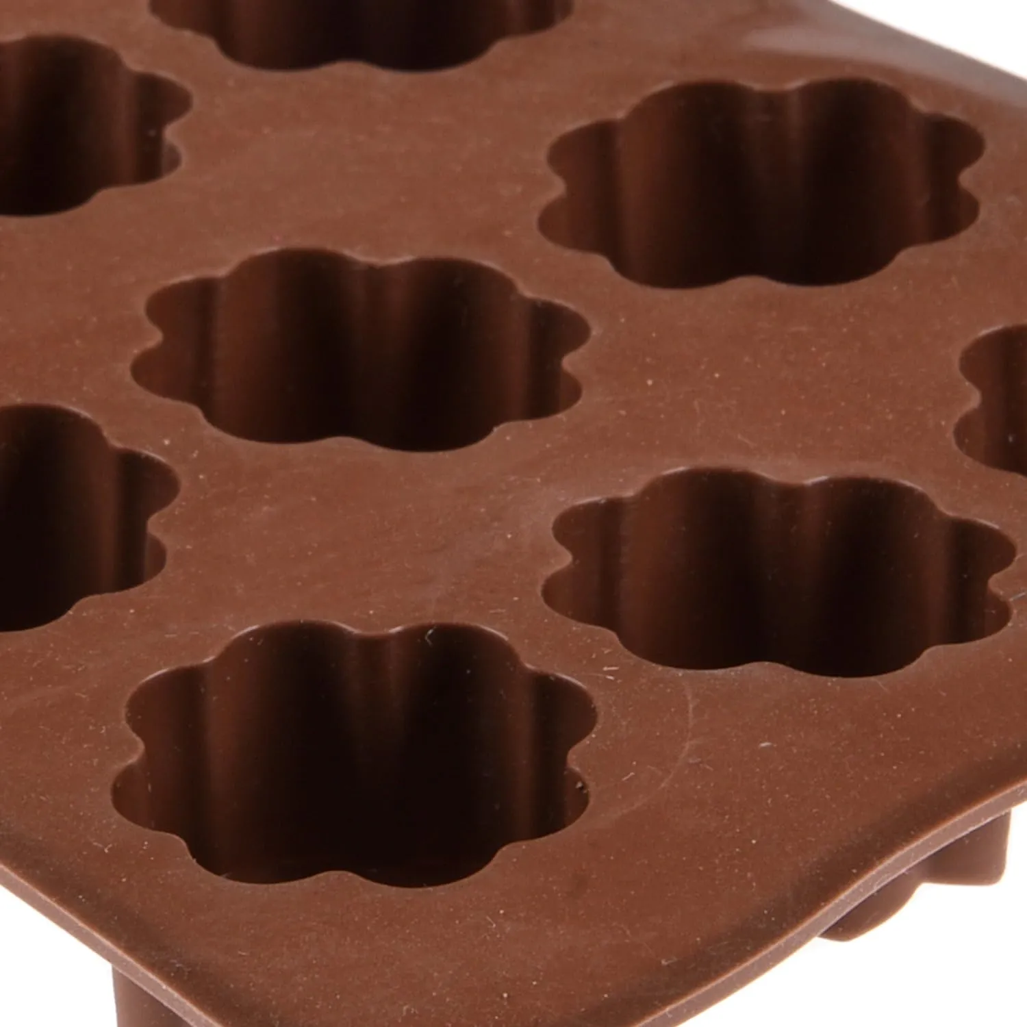 Heart Home Chocolate Mould | Silicone Cookies Mould Cake | Chocolate Cookies Tray | Flower Chocolate Mould Tray | Non-Stick Cookies Moulds | Candy Mold Tray | Brown