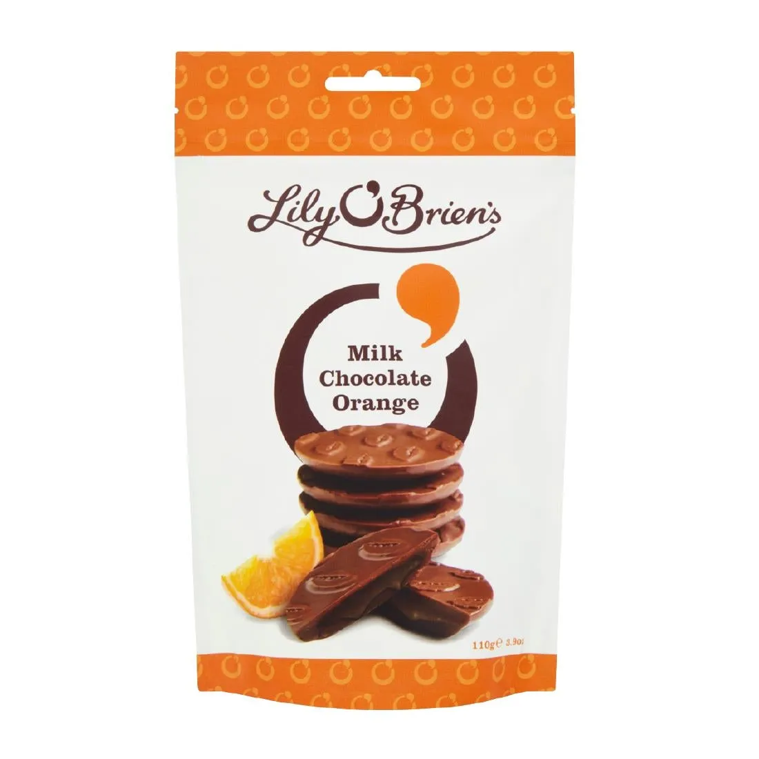 KA209 Lily O'Brien's Milk Choc Orange Bag - 100g (Pack 7)