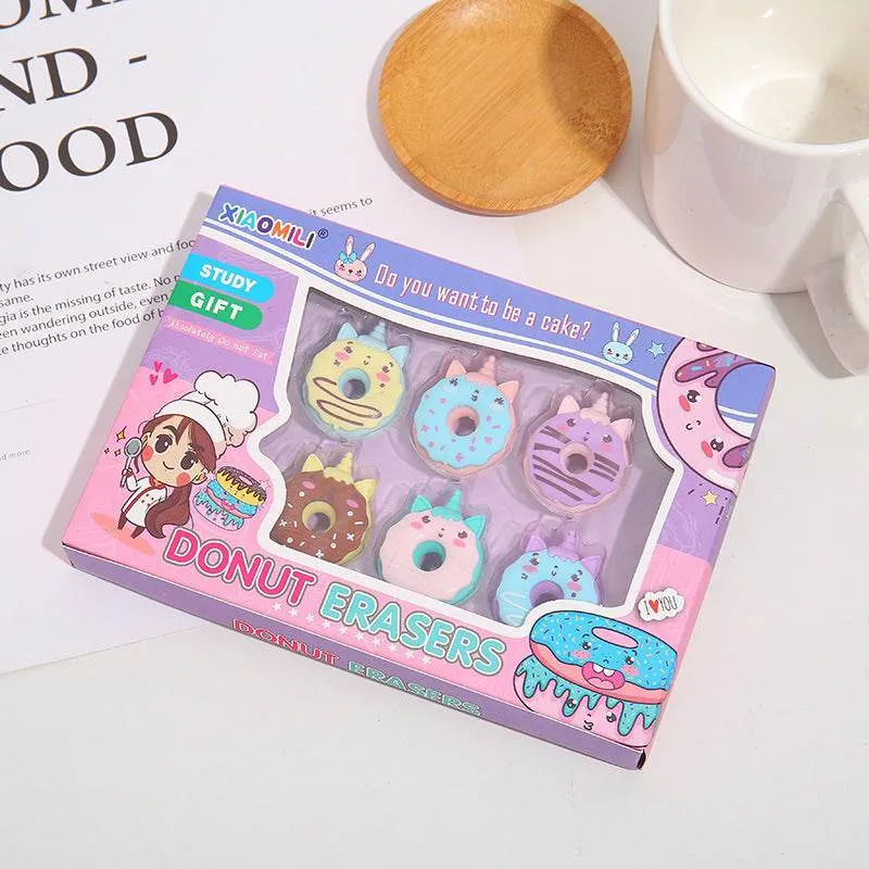 Kawaii Erasers Donut Shape for Party Favors Goody Bag Fillers