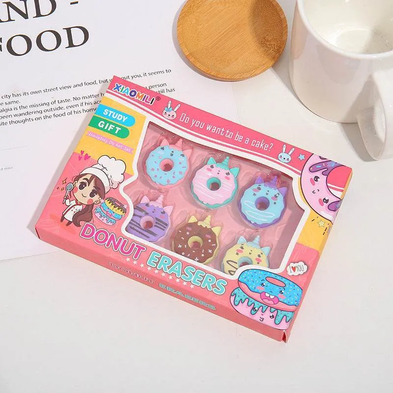 Kawaii Erasers Donut Shape for Party Favors Goody Bag Fillers