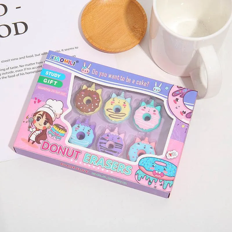 Kawaii Erasers Donut Shape for Party Favors Goody Bag Fillers