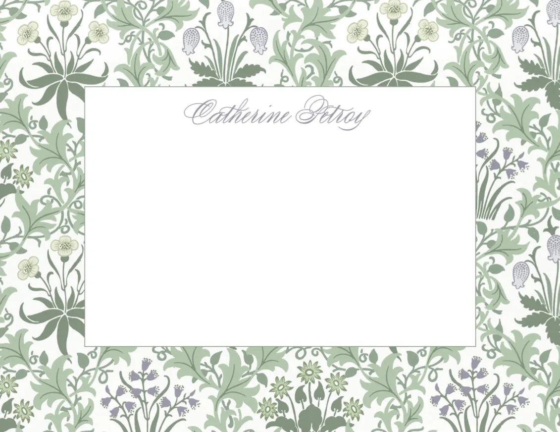 Lavender Garden Floral Stationery Set