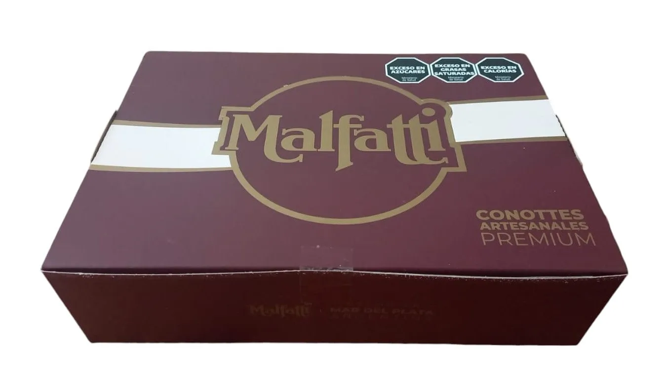 Malfatti Biscuit Cones Covered with Chocolate and Caramel Filling 12u. 900g./1.98lb