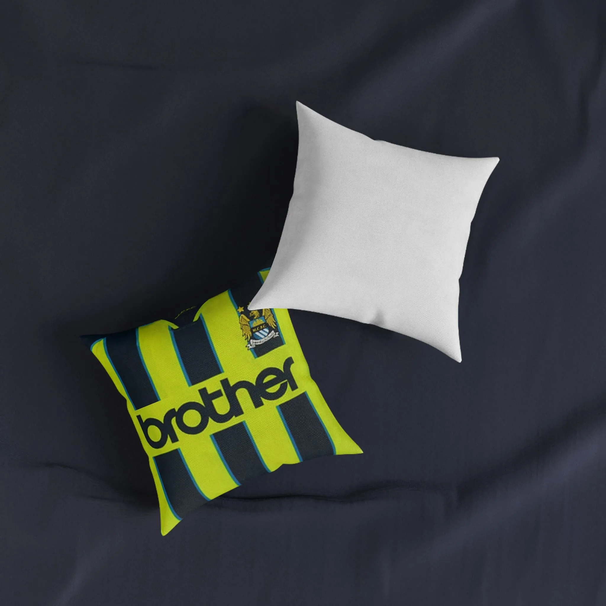 Man City Retro Away Kit - Square Pillow