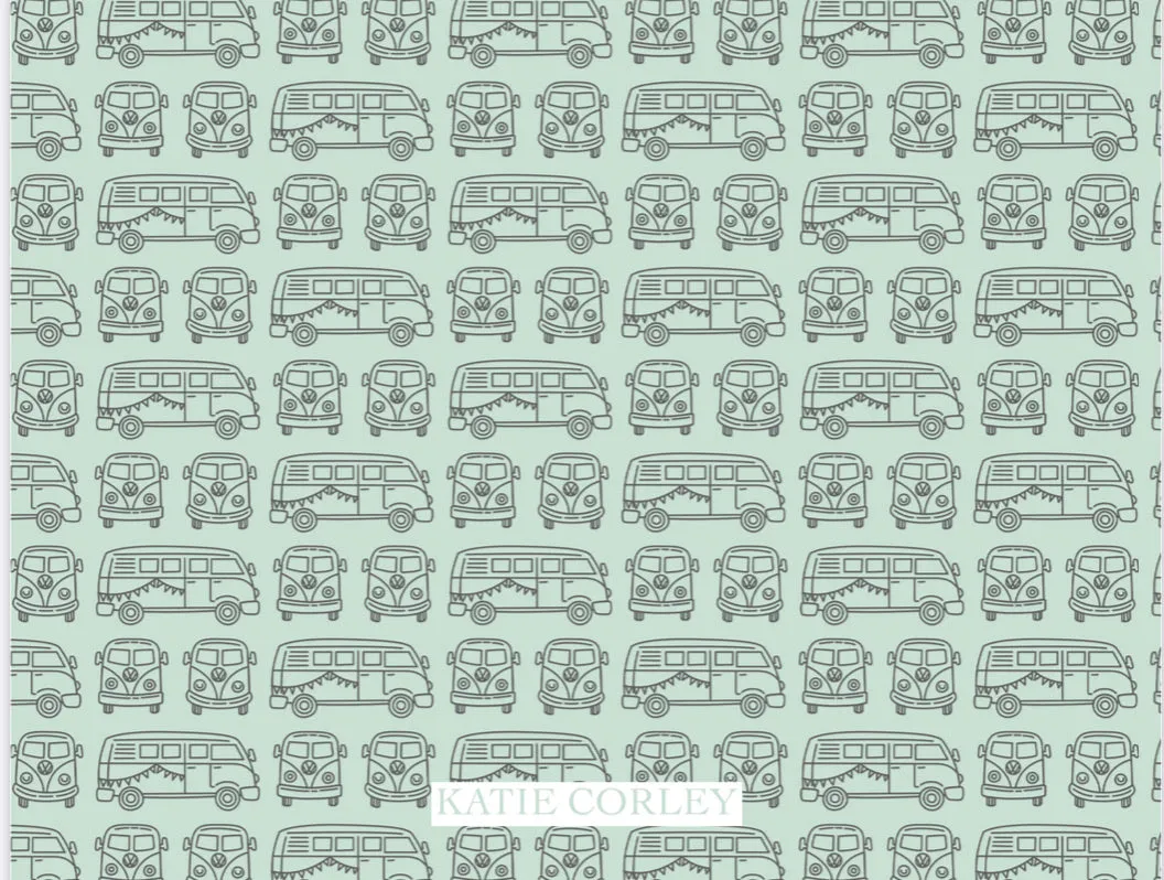 Mint Camper Stationery Set