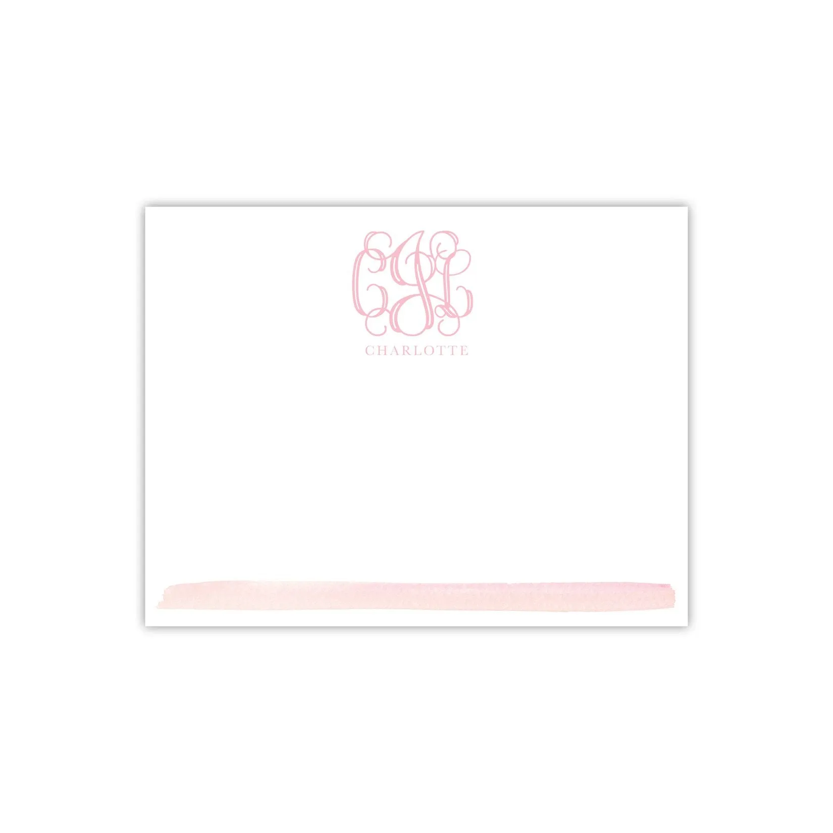 Monogram Watercolor Note Cards