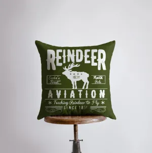 Reindeer | Green | Pillow Cover | Vintage Reindeer | Christmas Decor | Throw Pillow | Home Décor | Farmhouse Pillows | Christmas Pillows