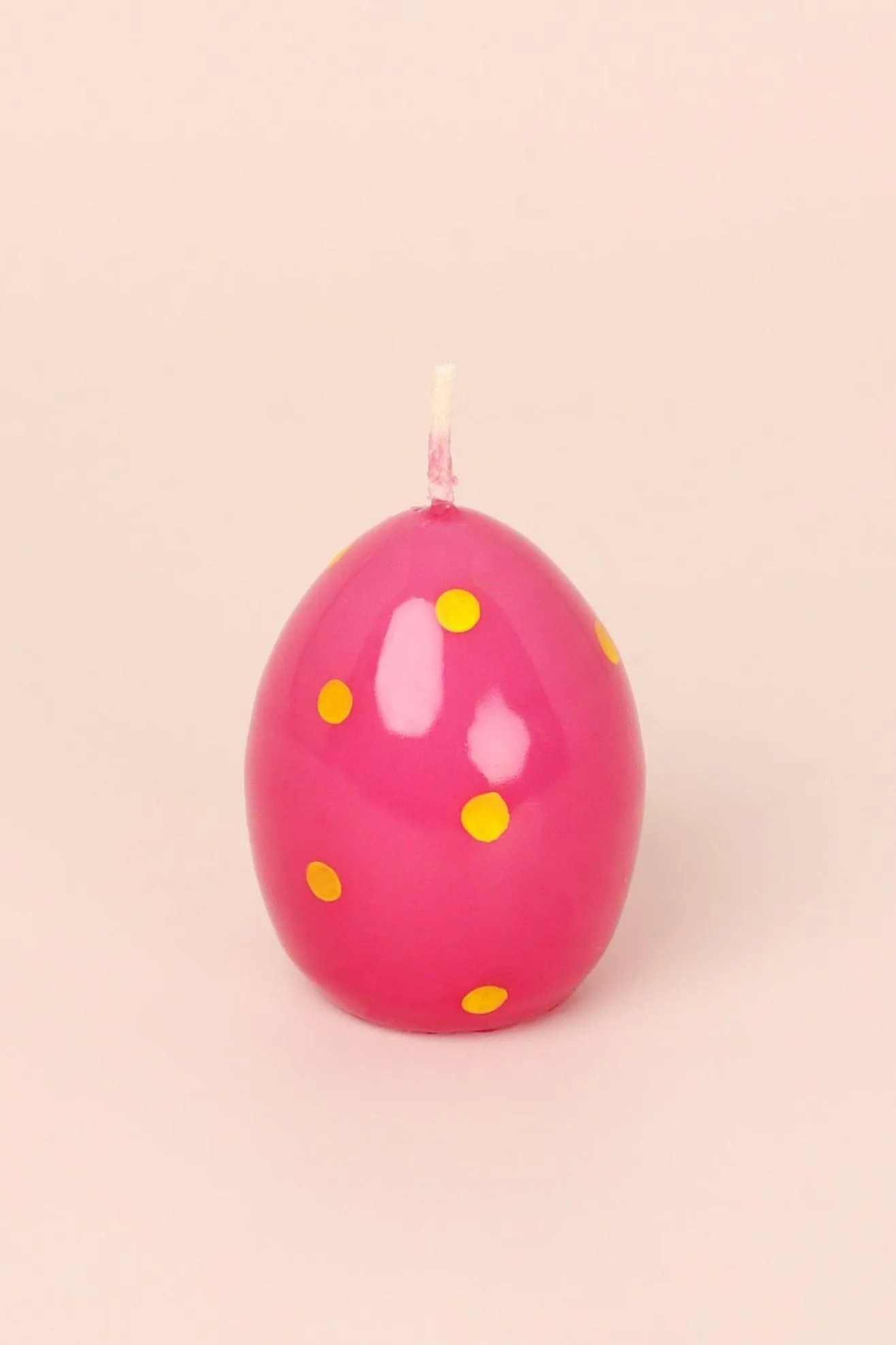 Set of 6 Easter Egg Candles - Pink